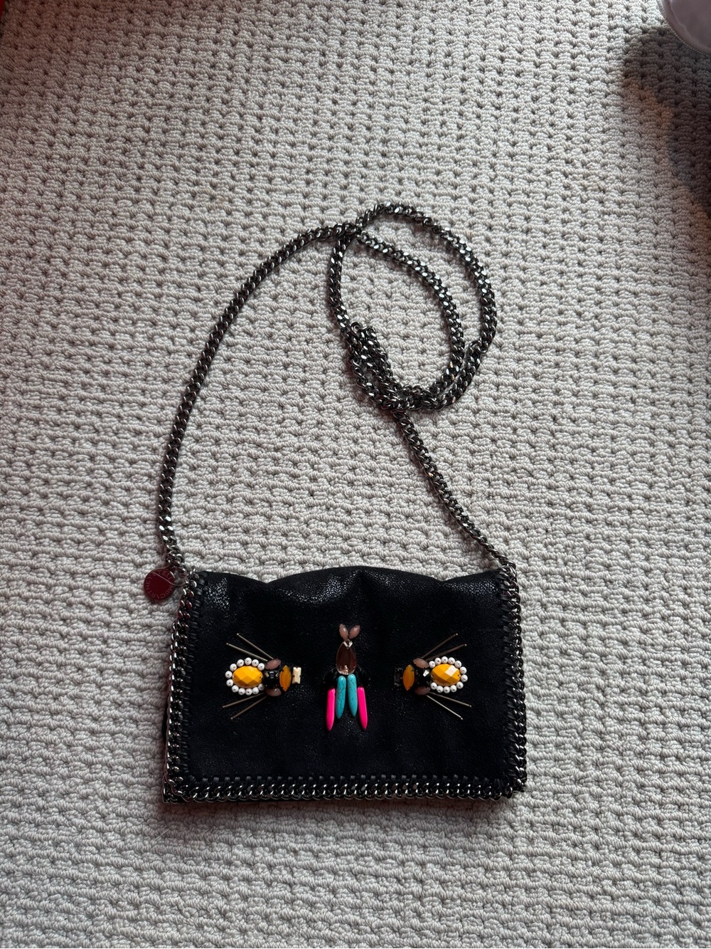 Stella McCartney Crossbody Bag with Colorful Bead Accents